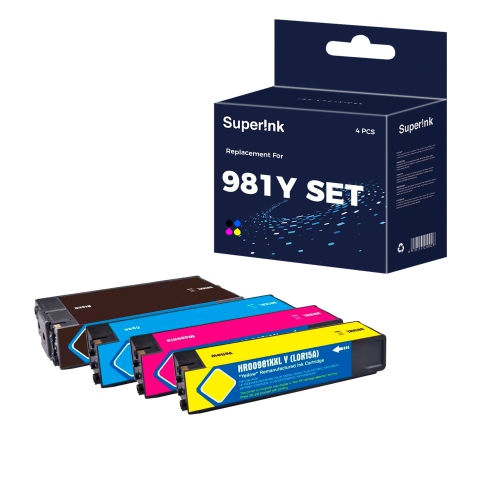 Compatible HP 981Y Combo PageWide Ink Cartridge BK/C/M/Y By Superink