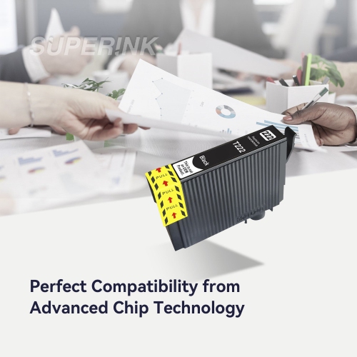 Compatible avec la cartouche d'encre noire T222 T222120-S d'Epson de Superink