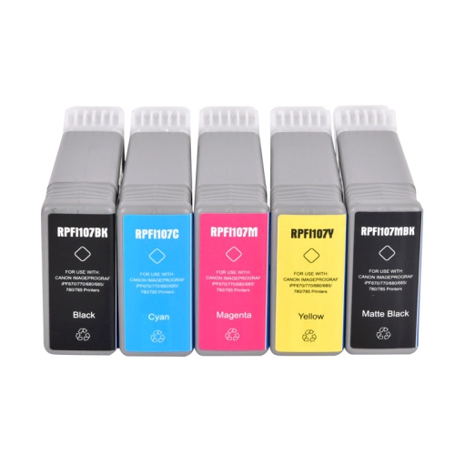 Compatible Canon PFI-107 Ink Cartridge Combo MBK/BK/C/M/Y By Superink