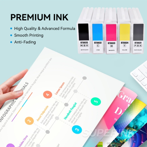 Compatible Epson T693 700 ml Combo PBK/C/M/Y/MBK By Superink