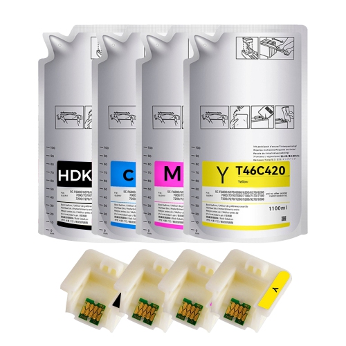 SUPERINK  Compatible Epson T46C Ds Ink Pack Set, 4X1100Ml By