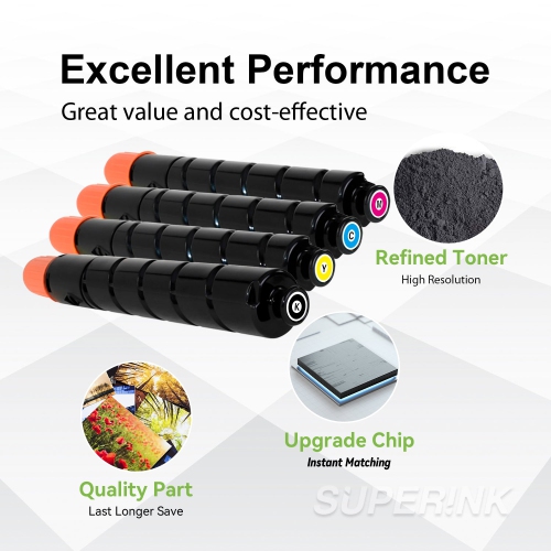 Compatible Canon GPR-33 Toner Cartridge Combo BK/C/M/Y By Superink