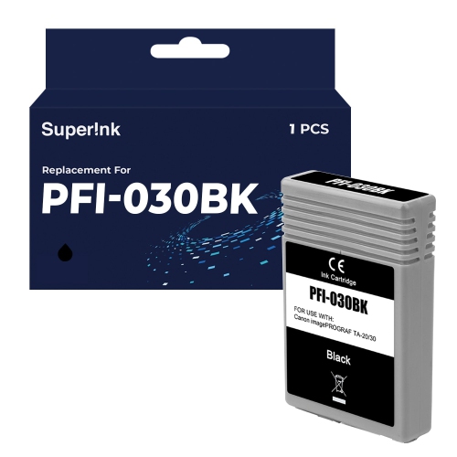 SUPERINK  Compatible Canon Pfi-030Bk Ink Cartridge By In Black