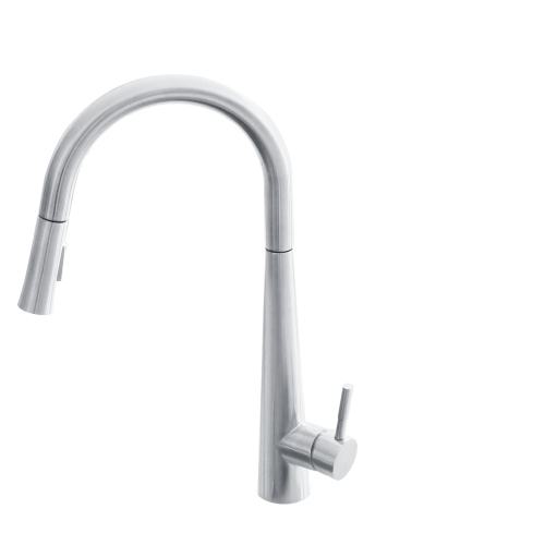 Stylish Single Handle Polished Chrome Pull Down Kitchen Faucet K-135C