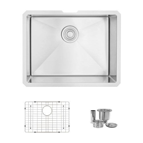STYLISH  Undermount 23 Inch Stainless Steel Single Bowl Kitchen Sink S-307Xg