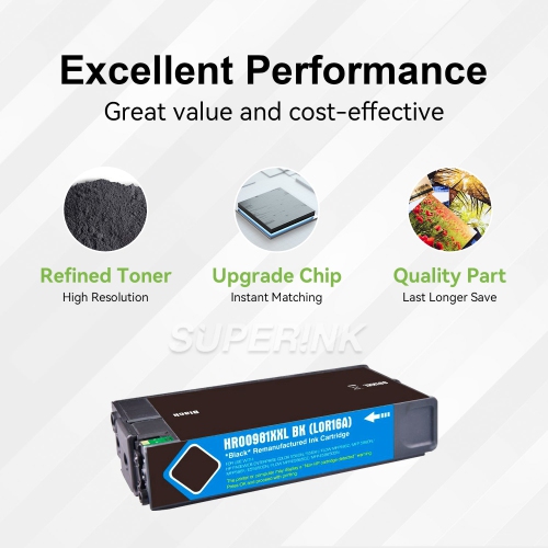 Compatible HP 981Y L0R16A Black Ink Cartridge By Superink