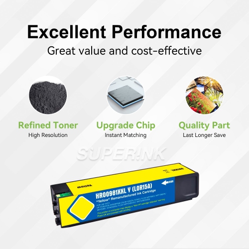 Compatible HP 981Y L0R15A Yellow Ink Cartridge By Superink