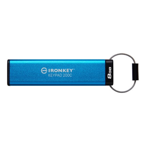 Kingston - IronKey Keypad 200 Series USB-C Encryption Flash Drive, FIPS 140-3 Level 3 Certified, 8GB Capacity