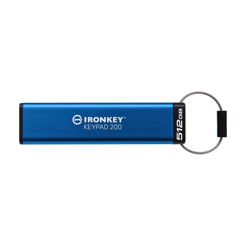 Kingston - IronKey Keypad 200 Series Encrypted USB Flash Drive, FIPS 140-3 Level 3 Certified, 512GB Capacity