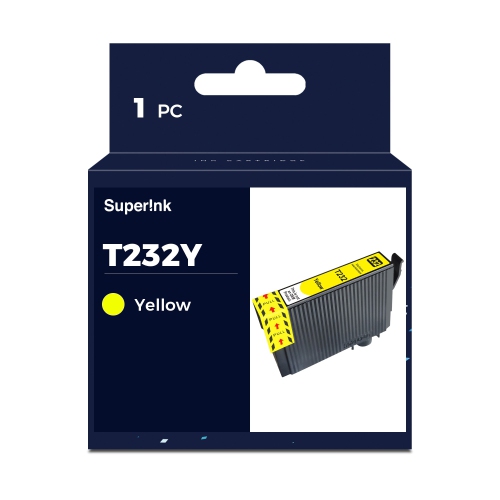 Compatible avec la cartouche d'encre jaune T232 T232420-S pour Epson de Superink