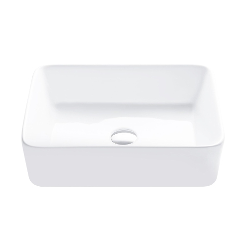 STYLISH  Porcelain Rectangular Vessel Bathroom Sink Glossy P-223W In White Bought this sink for our powder room and absolutely love the style/quality