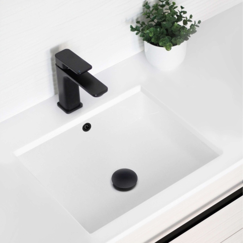 Stylish Undermount 20" Rectangular Bathroom Sink with 2 Overflow Finishes P-204