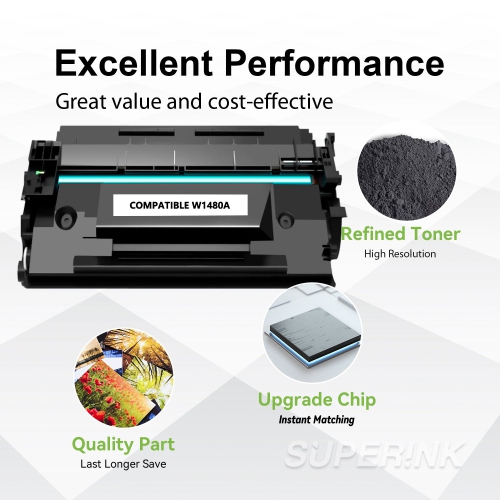 Compatible HP W1480A WITH CHIP Black Toner by Superink