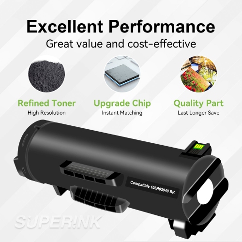 Compatible Xerox 106R03940 Black Toner Cartridge By Superink