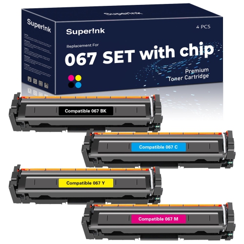 Compatible Canon 067 Toner Cartridge Combo With Chip High Yield By Superink