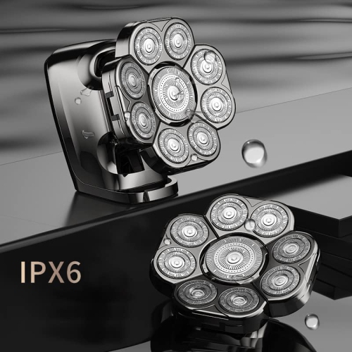 9D Shaver for Men Bald Floating Head Electric Shaver 6-in-1 with Nose/Body Trimmer Wet/Dry LED Display Upgrade Mens Grooming Kit