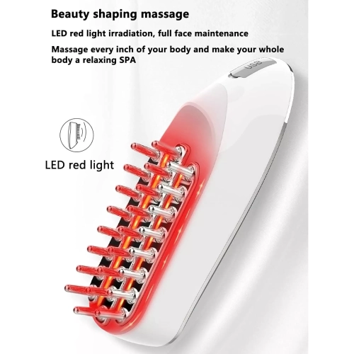 EMS – Brosse à cheveux à repousse par radiofréquence, brosse de massage pour les mollets à stimulation électrique