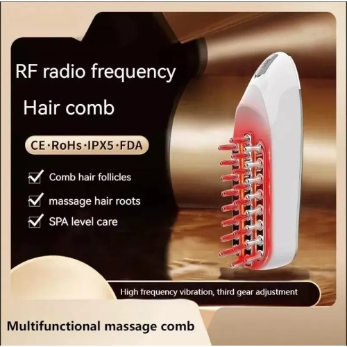 EMS – Brosse à cheveux à repousse par radiofréquence, brosse de massage pour les mollets à stimulation électrique