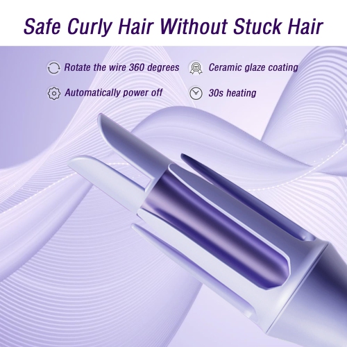 Automatic Hair Curle 32mm Rotating Curling Iron with 4 Temperatures Automatic Curling Iron Wand for Women