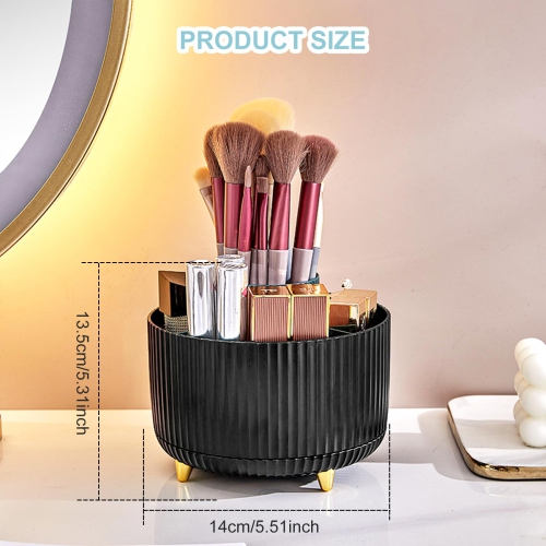 Porte-crayon pour bureau, 5 fentes, organisateurs de bureau et accessoires rotatifs à 360 degrés, rangement de bureau pour fournitures de bureau