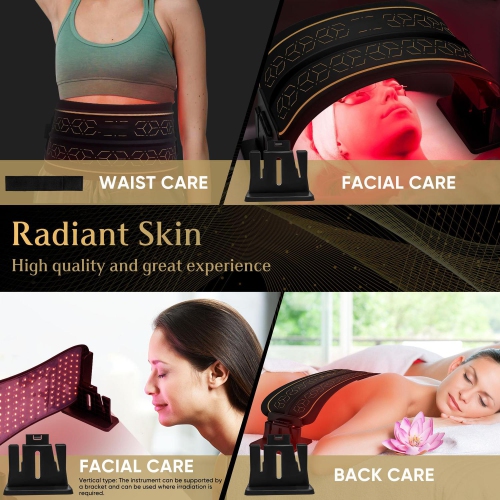 Multifunction Infrared Red Light Therapy for Body and Face, Near-Infrared 850 Red Light Therapy, Cordless, Waist, Legs and Other Parts