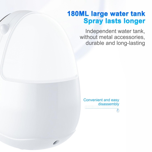 Facial Moisturizing Device Portable Hydrating Facial Steamer Home Nano Heat Facial Device Beauty Instrument with 180ML Water Tank