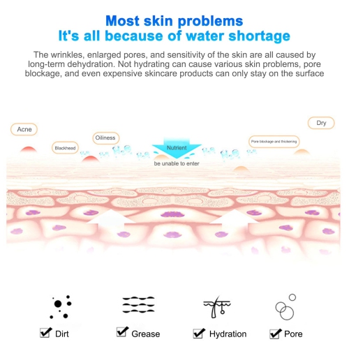 Facial Moisturizing Device Portable Hydrating Facial Steamer Home Nano Heat Facial Device Beauty Instrument with 180ML Water Tank