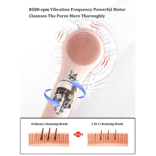 Electric Face Cleansing Brush,Face Brush Electric Face Massager Facial Cleansing Spin Brush Waterproof Silicone Facial Deep Cleansing Brush