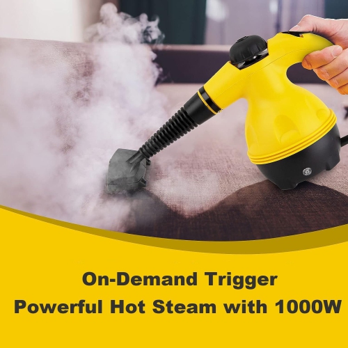 Handheld Steam Cleaner 1000W Portable High Temperature Pressurized Steam Cleaning Machine for Kitchen Sofa Bathroom Car Window