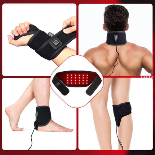 Neck Pain Relief Belt,Red Light & Infrared Light Therapy Wrap,Wearable Wrap Deep Therapy Pad for Ankle Wrist Knee