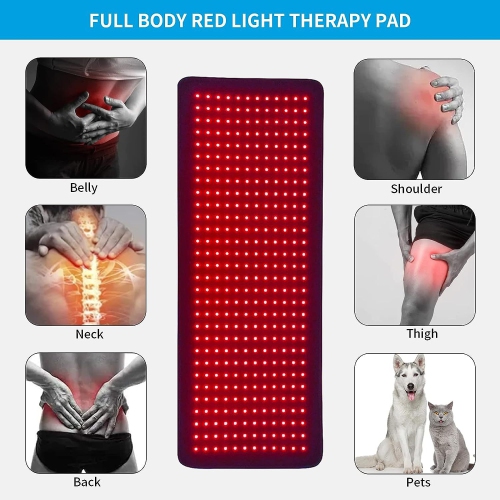 LED Light Therapy Device,Full Body Covered Therapy Pad,660&850nm Red Light Therapy Pad,Infrared Therapy Mat for Pain Relief