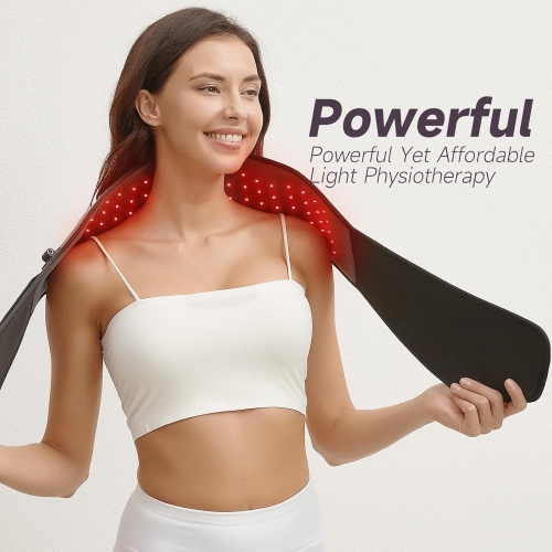 Ceinture thérapeutique rouge Télécommande 660 nm&850 nm Bande thérapeutique infrarouge pour soulagement des douleurs musculaires à la