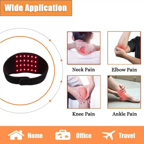Infrared Light Therapy Strap for Neck 24 LEDs 660/850nm Red Light Physiotherapy Wrist Strap Neck Therapy Belt Wrap