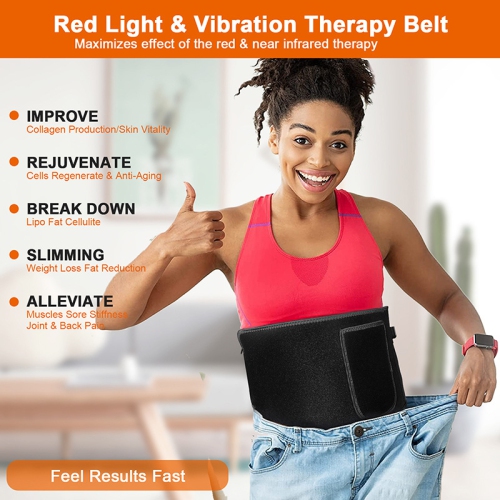 660nm 850nm Infrared Red Light Therapy Belt,Red Light Therapy Pad for Neck Back Waist Pain Relief,Red Light Therapy Wrap Belt