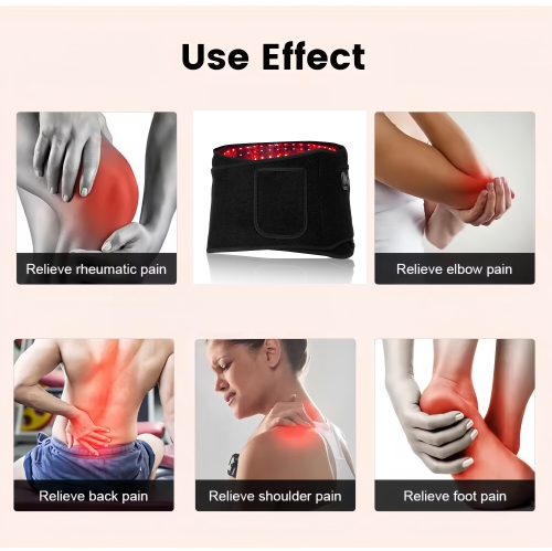 660nm 850nm Infrared Red Light Therapy Belt,Red Light Therapy Pad for Neck Back Waist Pain Relief,Red Light Therapy Wrap Belt