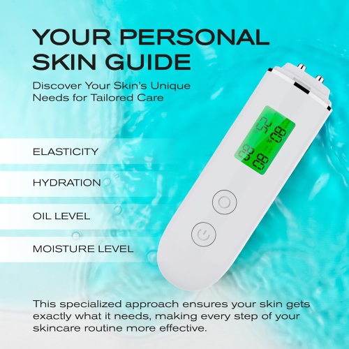 Skin Hydration Tester,Hydration Monitor,Portable Digital Facial Moisture Analyzer Meter Tool,Hydration Test & Tracking Device for Skincare with
