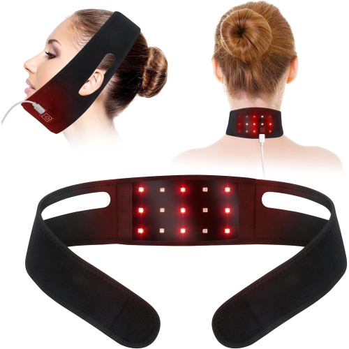 Ceinture de thérapie rouge pour le cou de thérapie par lumière infrarouge Coussinet enveloppant flexible portable de thérapie par lumière rouge