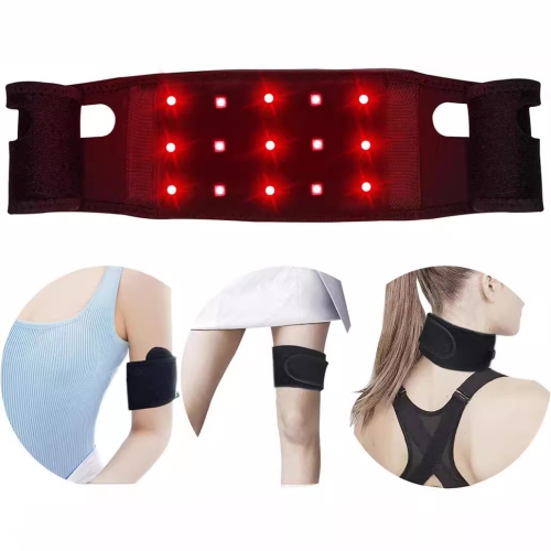 Ceinture de thérapie rouge pour le cou de thérapie par lumière infrarouge Coussinet enveloppant flexible portable de thérapie par lumière rouge