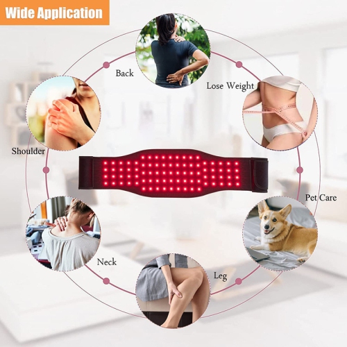 Red Light Therapy Pad for Body,Infrared Light Therapy Belt for Shoulder Waist Pain Relief,660nm&850nm Light Therapy Belt Wrap