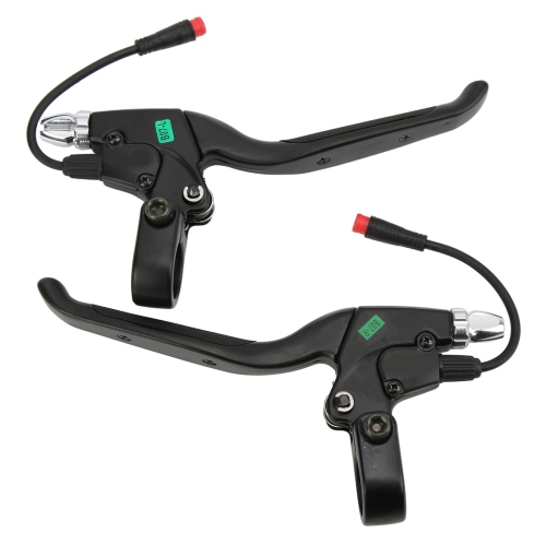 1Pair Electric Scooter Brake Lever Left Right Brake Handle with 2pin Waterproof Connector for 2 Wheel Electric Scooter