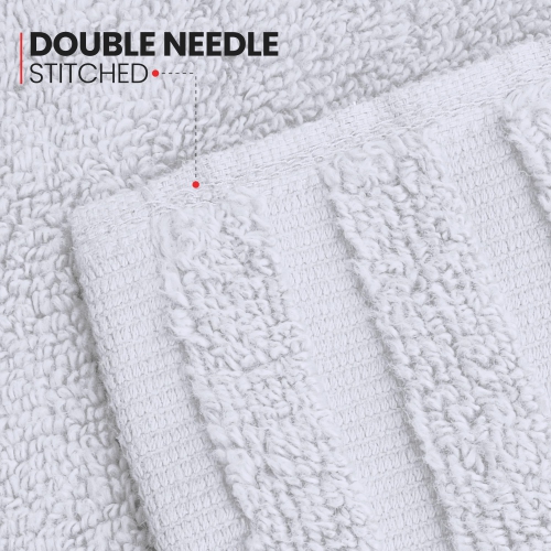 Canadian Linen Royale Towels, Pack of 3, Cotton Soft Absorbent Lightweight Quick Dry Towels for Spa Salon Gym Hotel, White