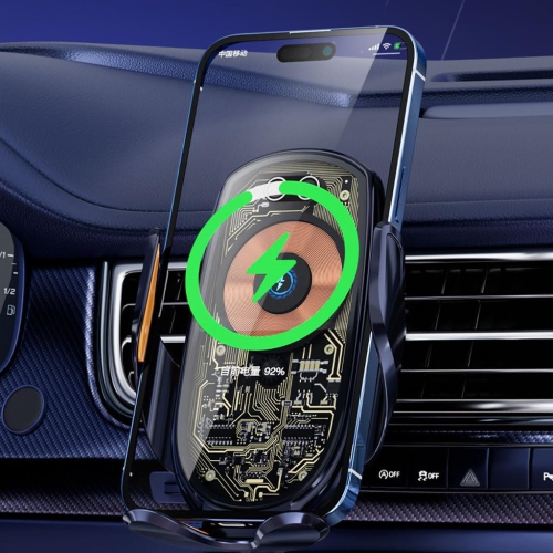 Induction Opening and Closing Bracket 360° Rotating Navigation Bracket Magnetic Cell Phone Holder Dashboard Navigation Bracket(Silver)