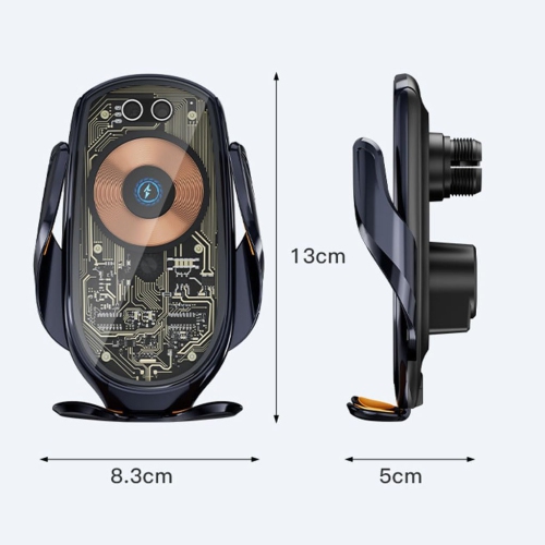 Induction Opening and Closing Bracket 360° Rotating Navigation Bracket Magnetic Cell Phone Holder Dashboard Navigation Bracket(Silver)