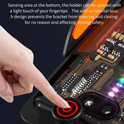 Induction Opening and Closing Bracket Car Cell Phone Holder Magnetic Cell Phone Holder Dashboard Navigation Bracket 360° Rotating Navigation Bracket