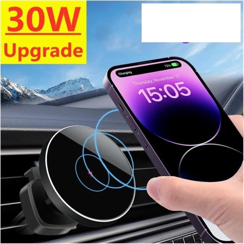Phone Holder 30W Magnetic Wireless Charger Car Air Vent Stand Holder Car Fast Charging Station Practical