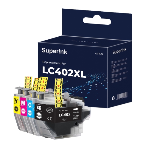 Compatible avec les cartouches d'encre Brother LC402XL à haut rendement de Superink