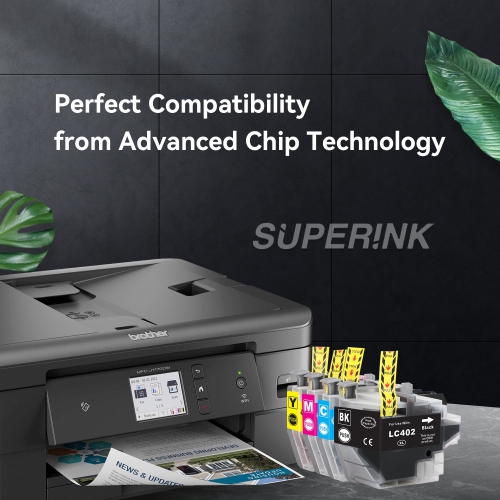 Compatible avec les cartouches d'encre Brother LC402XL à haut rendement de Superink