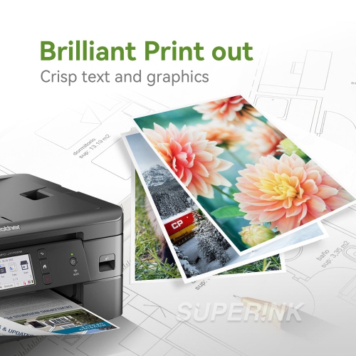 Compatible avec la cartouche d'encre magenta à haut rendement LC402XL de Superink pour Brother