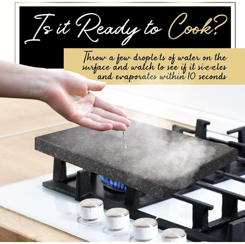 Assiette à griller pour la présentation des viandes grillées, ensemble de plateaux de roches avec couteaux en acier inoxydable, épais et robuste,