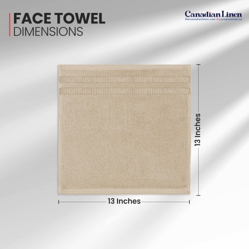 Canadian Linen Royale Face Towels Set, 13"x13", 4 Pack, Lightweight Quick Dry Soft Absorbent Cotton Shower Cloth for Hotel Massage Spa Salon Gym,